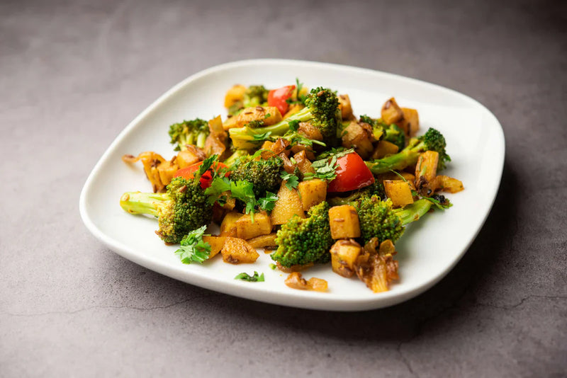 Coconut Butter Drizzled Roasted Veggies