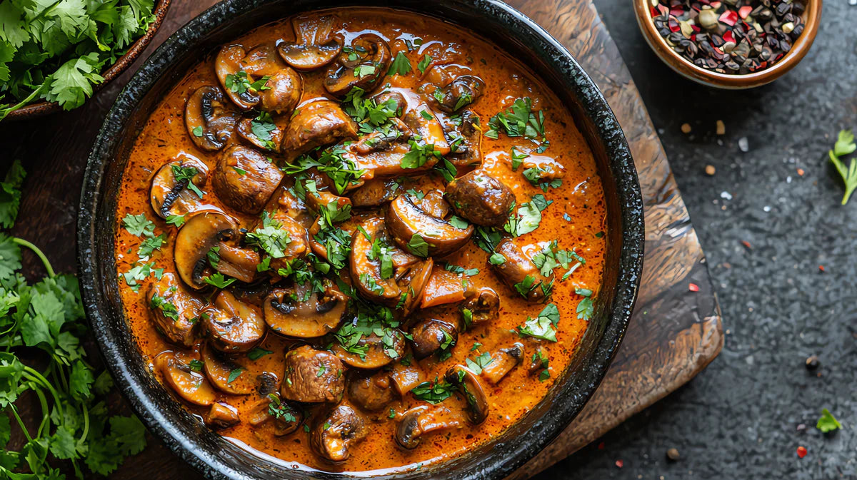 Coconut Garlic Mushroom Masala
