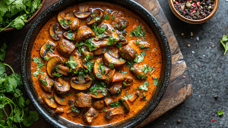 Coconut Garlic Mushroom Masala