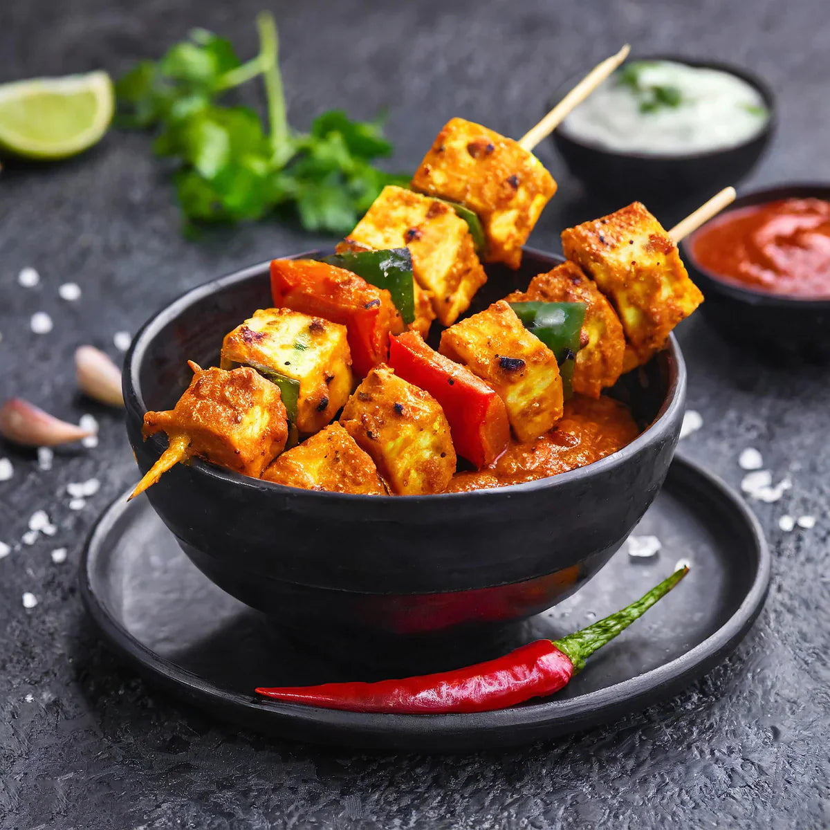 Spicy Paneer Tikka with Coconut Aminos Garlic