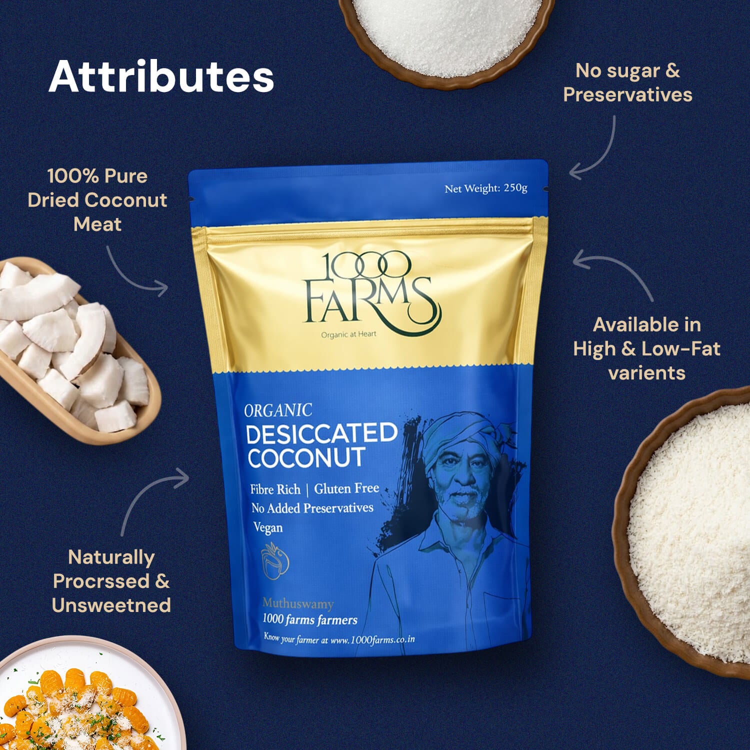 Organic Desiccated Coconut - 250g