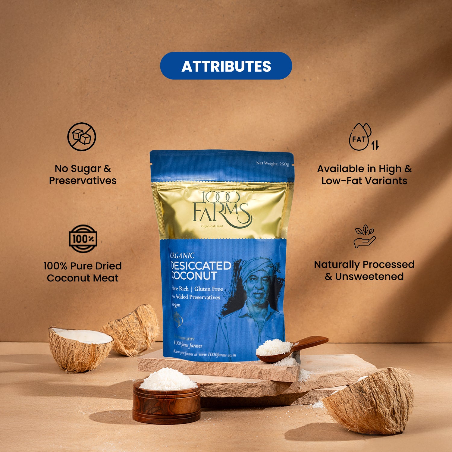 Organic Desiccated Coconut